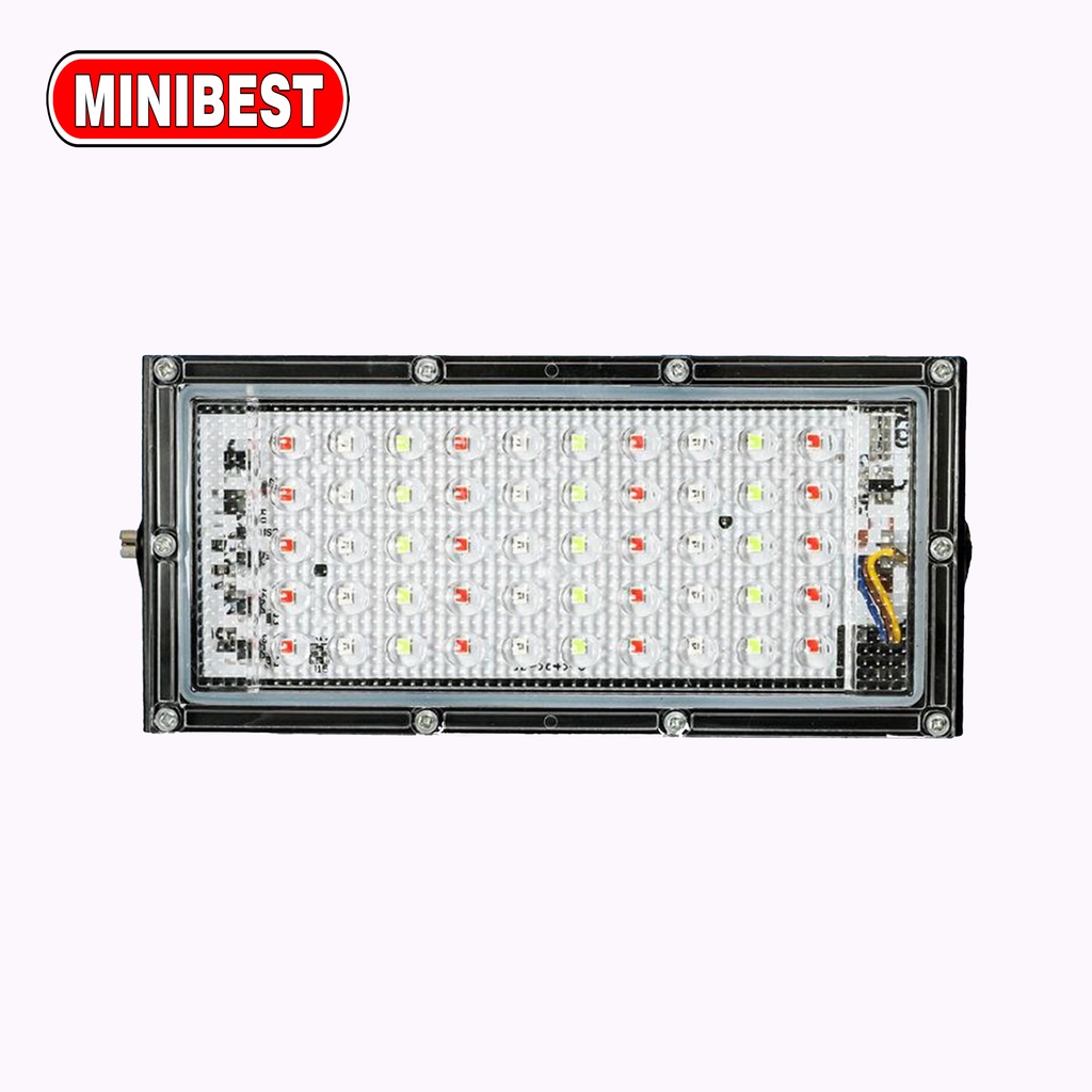 LAMPU SOROT / TEMBAK LED SLIM 50 WATT / 50W RGB LED FLOODLIGHT50 WATT AC 220V kap sorot 7072 (mb555)