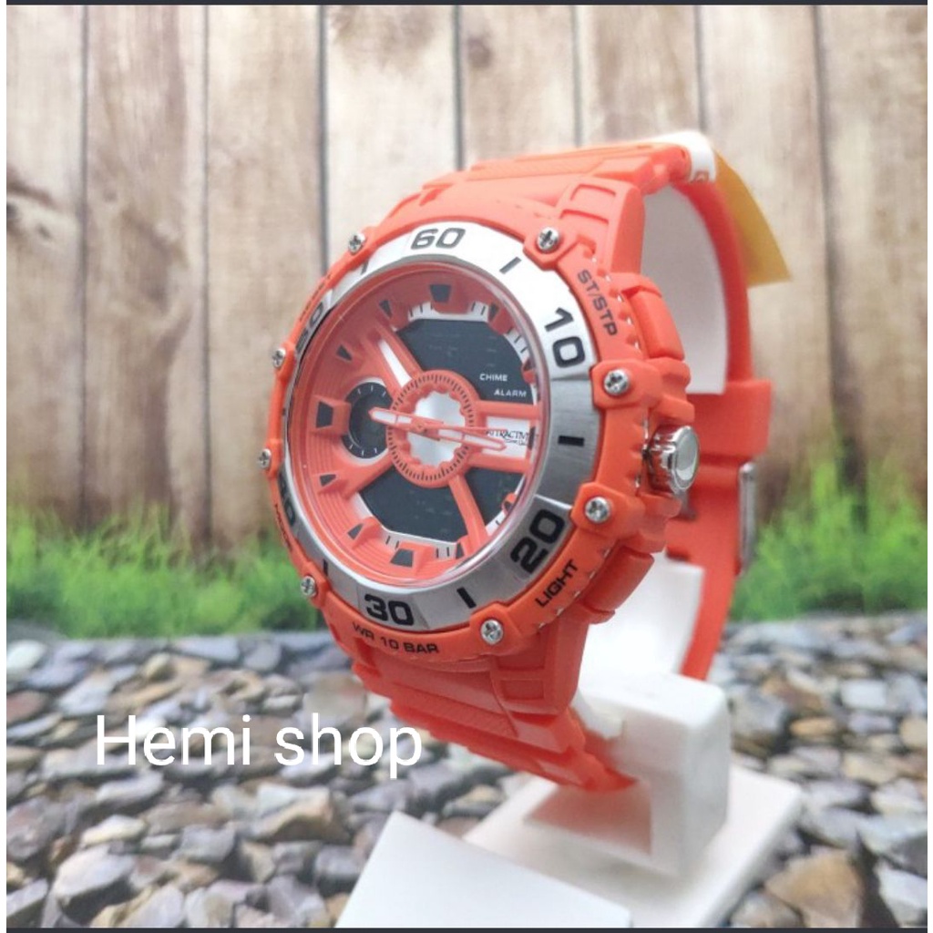 jam tangan pria fashion cowo Q&Q QQ Attractive Analog Digital DE10J312Y Original