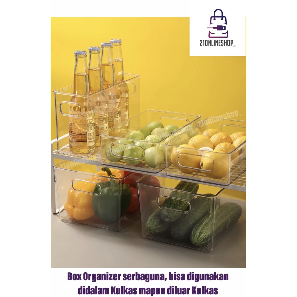 Tempat Penyimpanan Kulkas Kontainer Box Refrigerator Serbaguna Akrilik