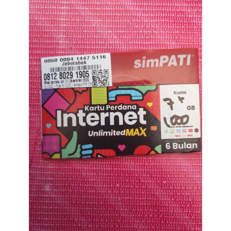Kartu kuota telkomsel unlimited. unlimitednya sampai 1000gb dan kartu kuota freedommax