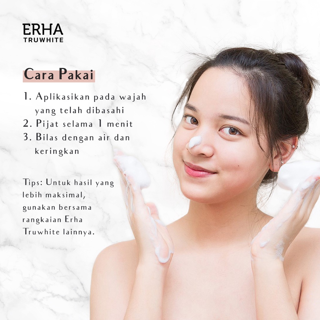 ERHA Pembersih Wajah - Truwhite Niacinamide &amp; Pineapple Brightening Facial Wash - Sabun Pencerah