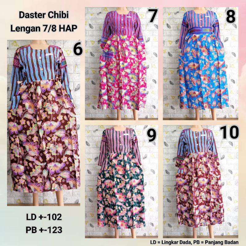 DASTER CHIBI LENGAN 7/8 HAP BUSUI FRIENDLY MODERN SSBB