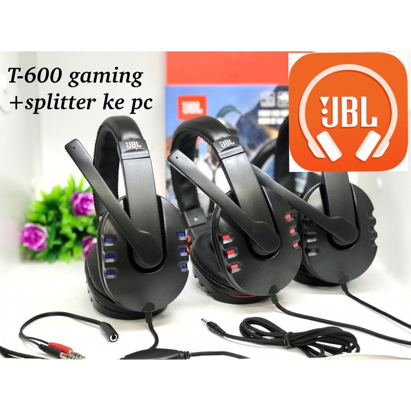 promo headphone gaming T-600 Headset T600 new bonus splitter kabel great sound