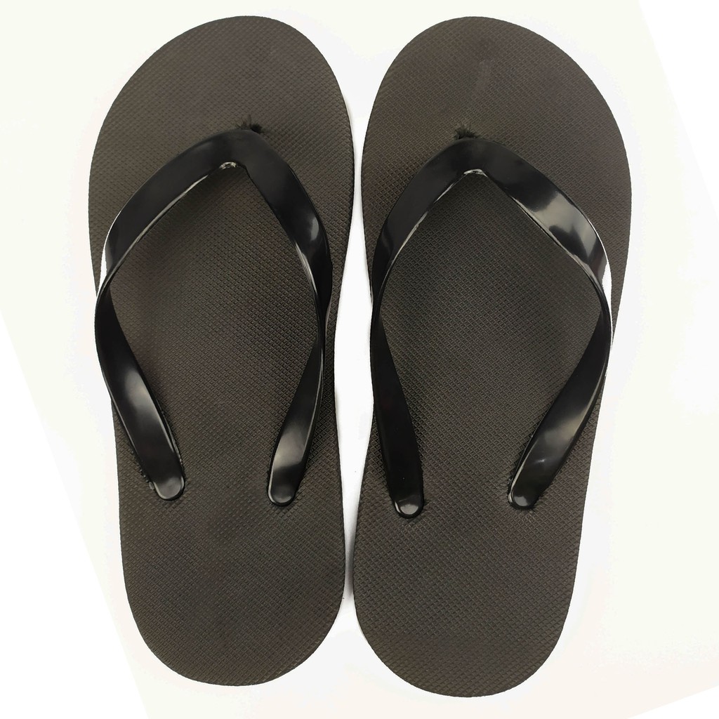 Sandal Jepit Polos | Sendal Spon Pria Casual Warna Hitam