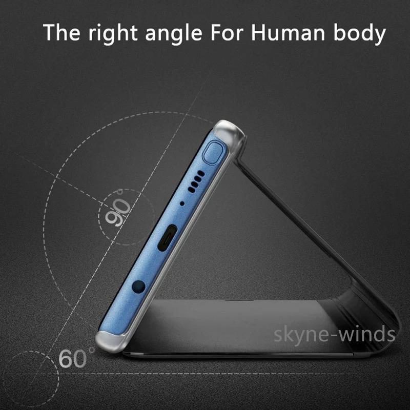 REALME C11 2021 C20 C21 C21Y C25 C25Y C25S NARZO 30A 20 20 PRO Flip Cover Clear View Case Smart Mirror Standing