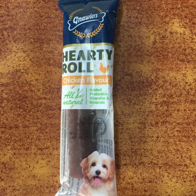 Gnawlers Hearty Roll Chicken Flavour 40gr &amp; Gnawlers yummy stick isi 3pcs Snack