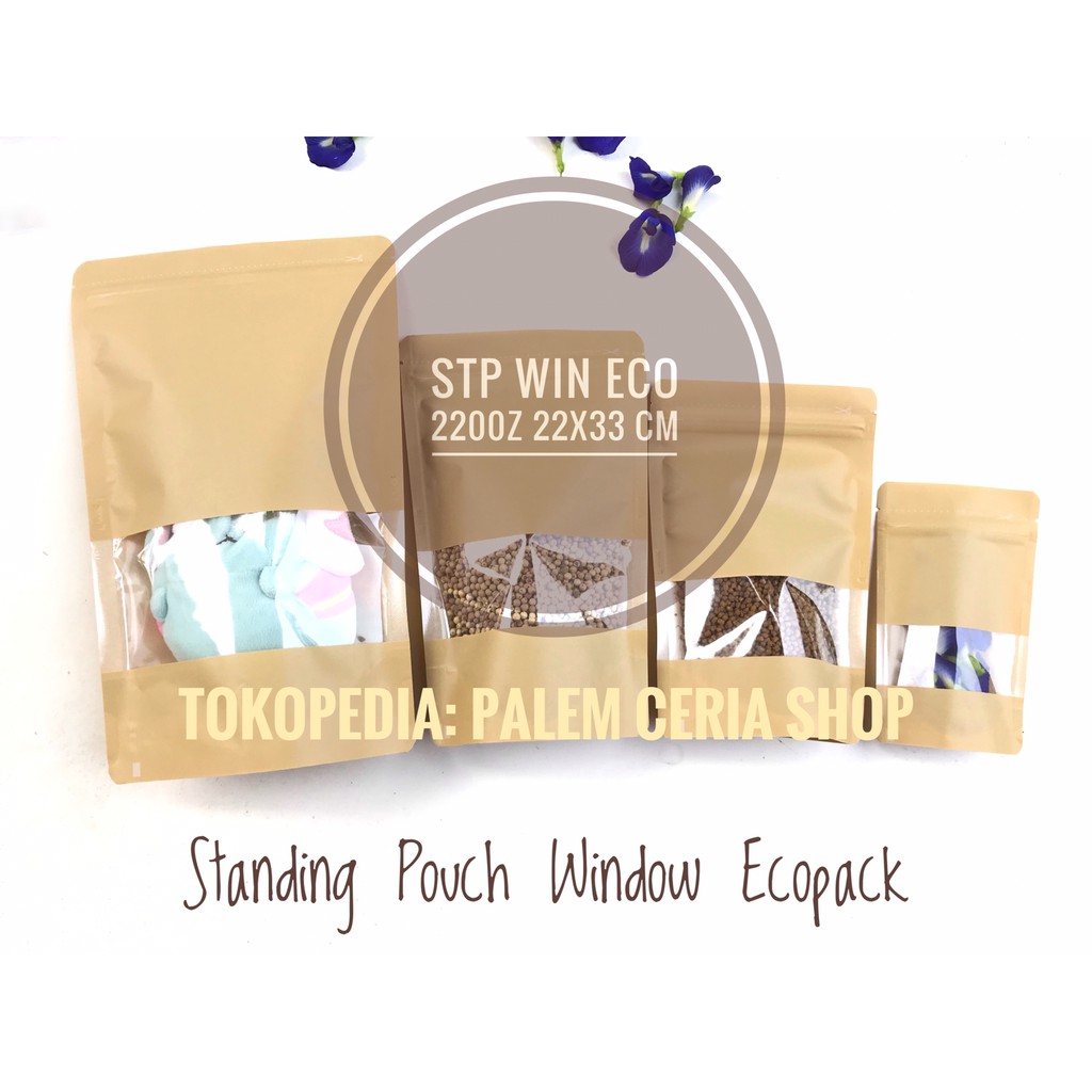 Stp Window Ecopack 2200z 22x33 Cm Kemasan Pouch Food Grade Packaging