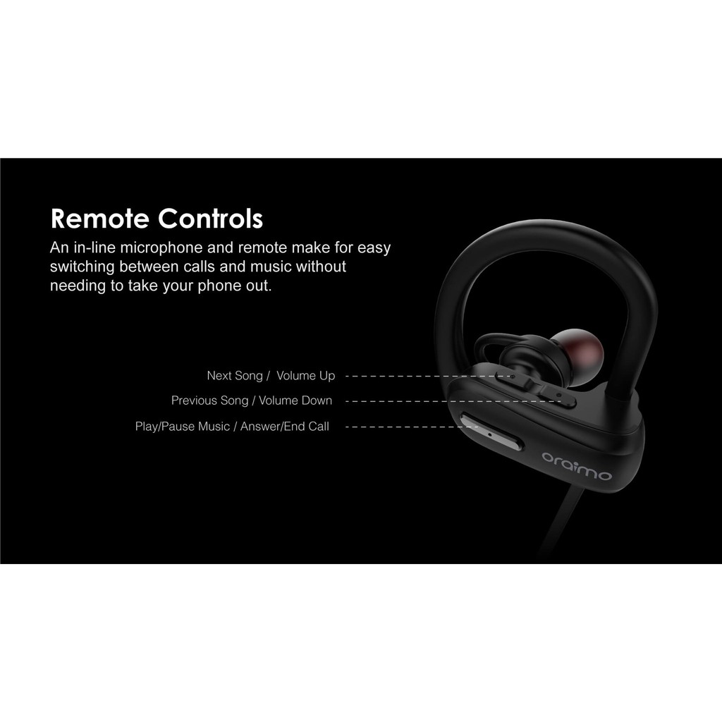 HANDSFREE HEADSET EARPHONE ORAIMO WIRELESS OEB-E58D BLUETOOTH SPORT