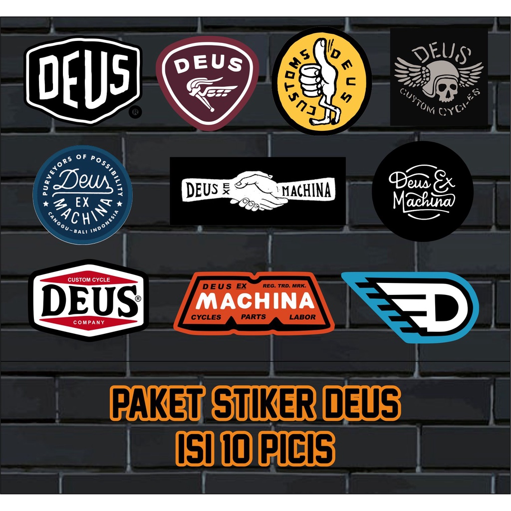 

Paket DEUS Sticker Brand isi 10pcs stiker