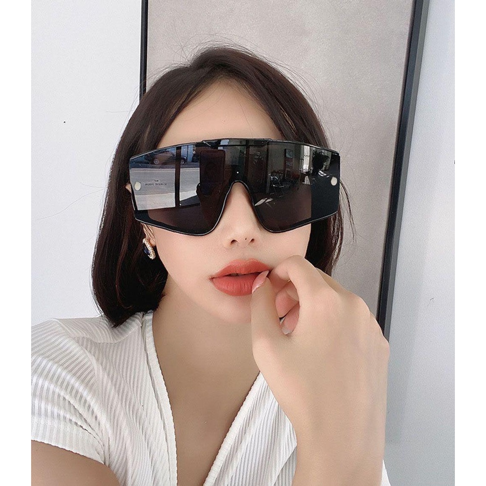 [Elegan] Kacamata Hitam Persegi Keren Klasik Geometris Oversize Perempuan Padi Kuku Vintage Eyewear Women Glasses