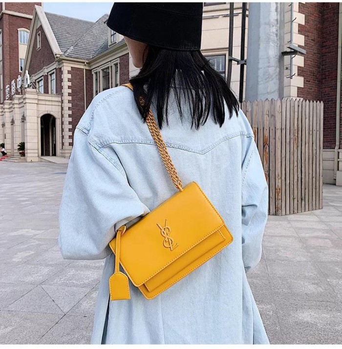 FUNATIC❤️ YSL Tas Selempang Wanita Import Premium FA961 - Kuning