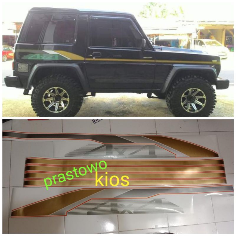 sticker stiker striping list body Taft GT 4x4