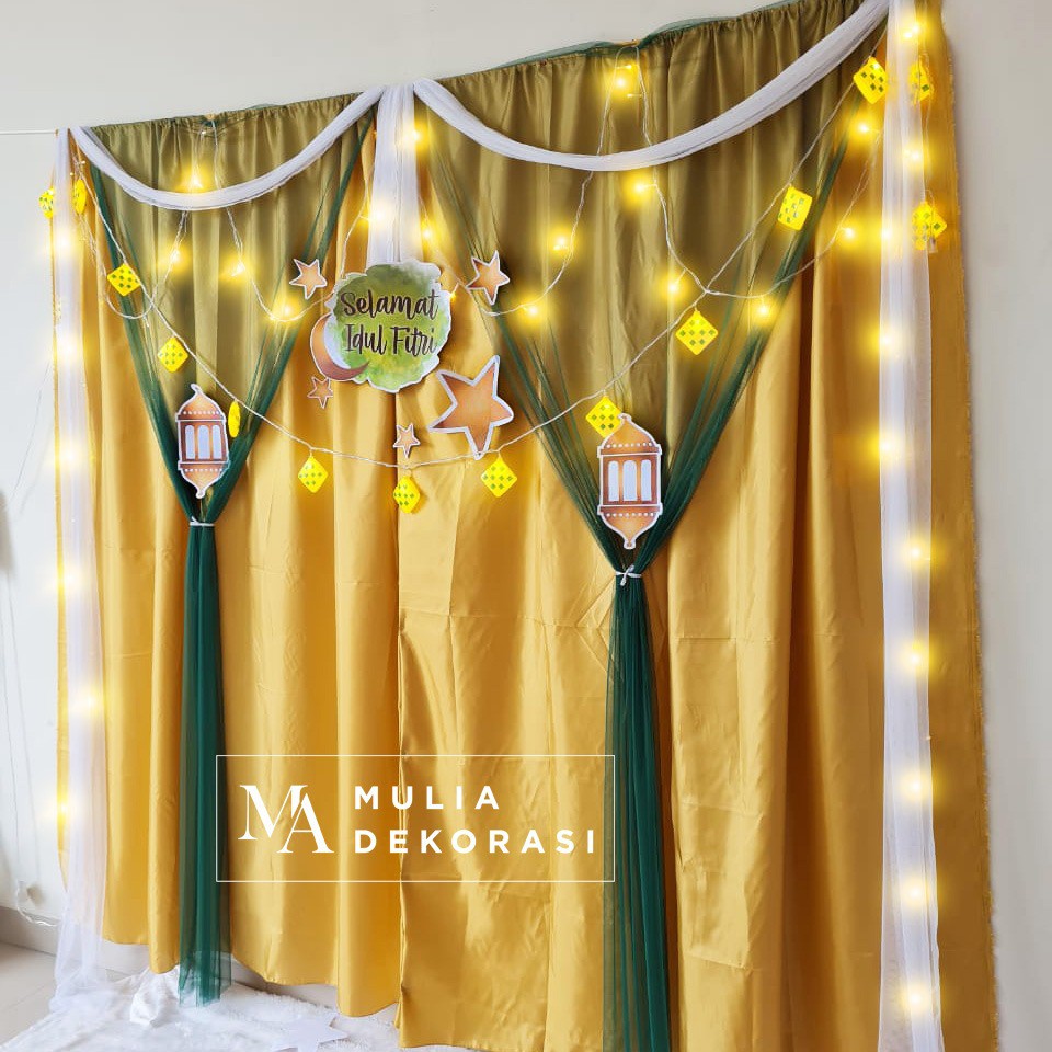 Dekorasi Backdrop Lebaran Ramadhan Marhaban Paket Lengkap Hari Raya Idul Fitri