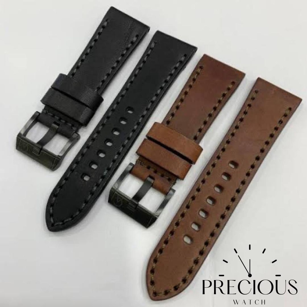 STRAP AC / TALI ALEXANDRE CHRISTIE KULIT KALEP LEATHER 30 MM WARNA COKLAT/HITAM original