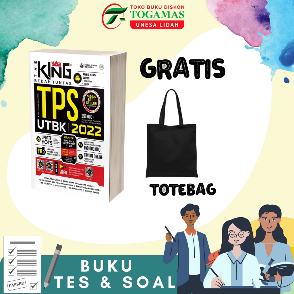 SIAP KIRIM!! THE KING TPS UTBK 2022 GRATIS TOTEBAG