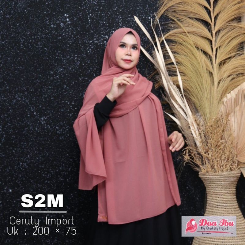 SailaHijab PASHMINA POLOS 2 METER ORIGINAL DOA IBU/BAHAN CERUTY IMPORT