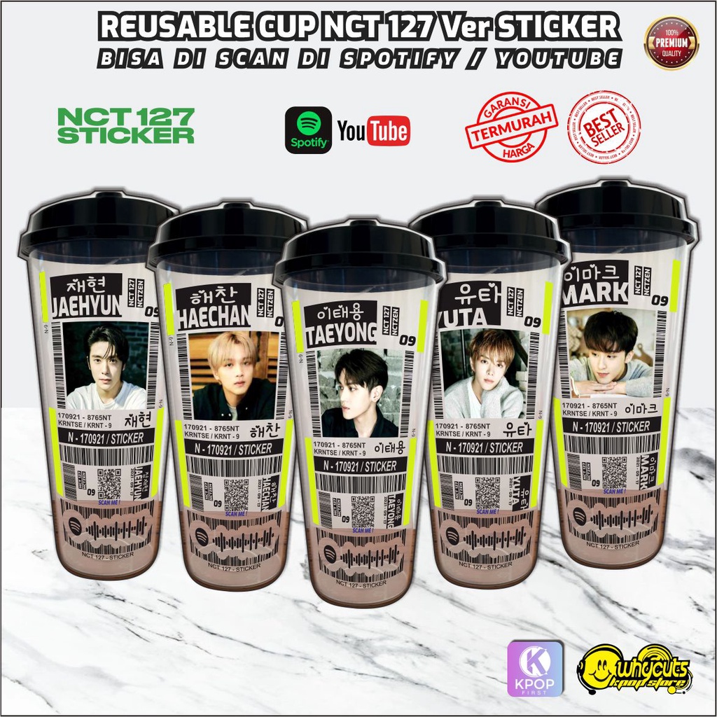 Reusable Cup kpop // NCT 127 STICKER