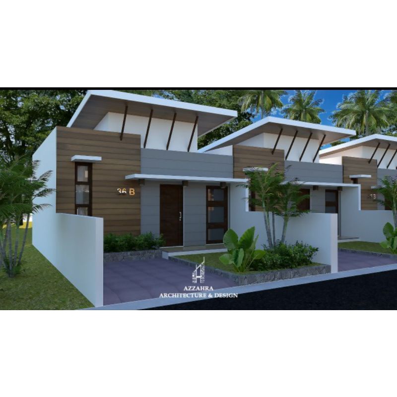 DESAIN RUMAH MINIMALIS TYPE 36 / 72, DI LENGKAPI GAMBAR KERJA DETAIL