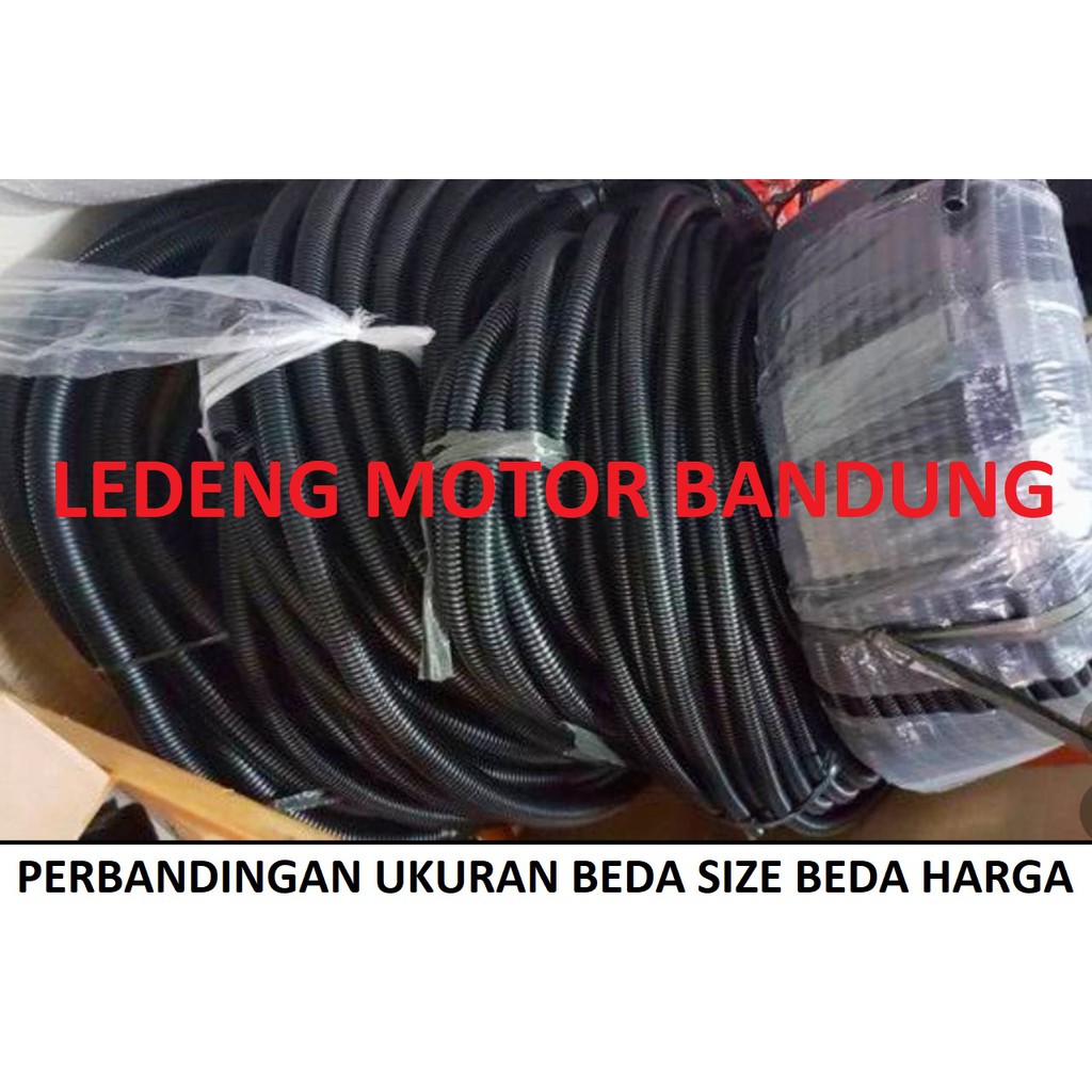 19mm Selang Spiral Flexible Belah Bungkus Kabel Fleksibel Motor Mobil