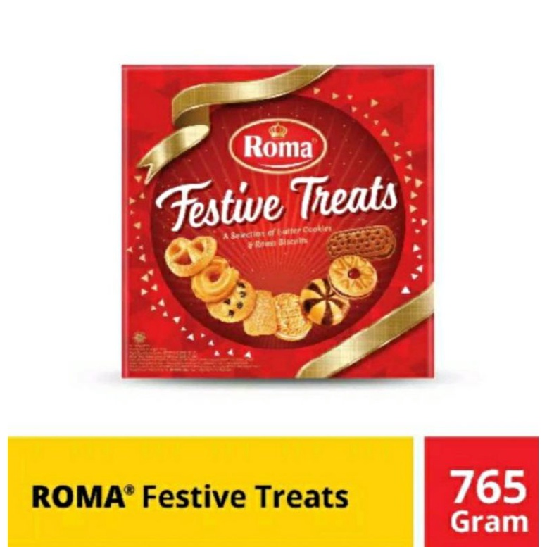 biskuit Roma festive treats kaleng 675gr