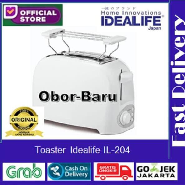 Idealife IL-204 Pemanggang Roti 2 Iris Stainless Steel Toaster
