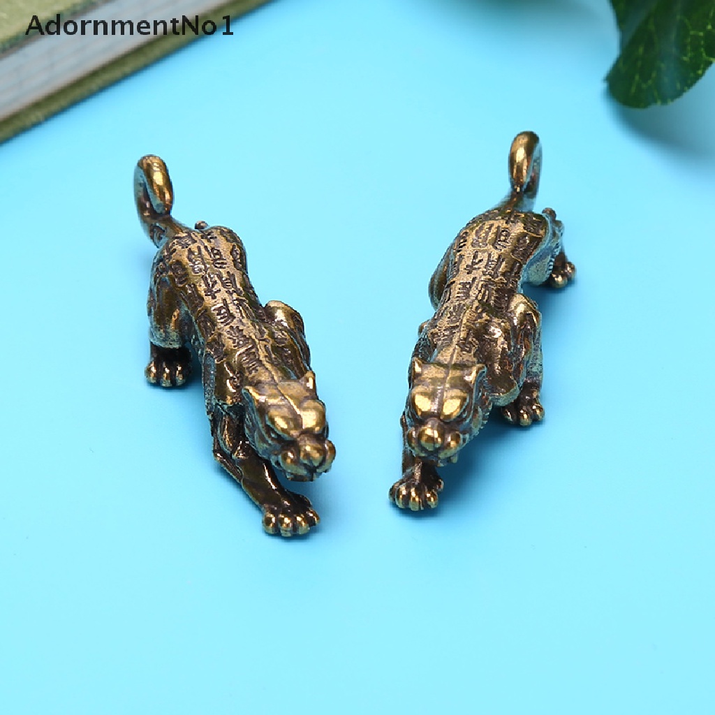 [AdornmentNo1] Retro Brass Tiger Amulet Animal Charms Pendants Tigers Keychains Decoration [new]