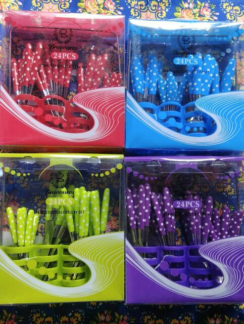 Sendok polkadot stainless set box