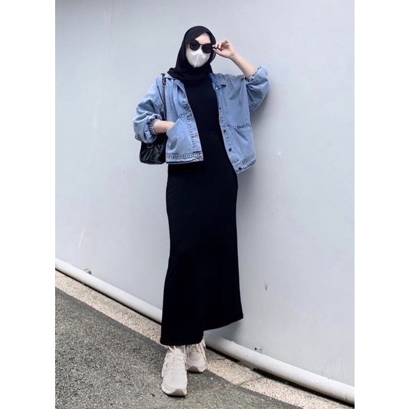 Inner Dress Tanpa Lengan Manset Polos Inner Dress Hitam Inner Tanpa Lengan Inner Panjang Busui Inner Panjang Span Inner Lengan Pendek Inner Panjang Polos Inner Dress Termurah Inner Dalaman Baju Inner Dress Bahan Jersey  FH11