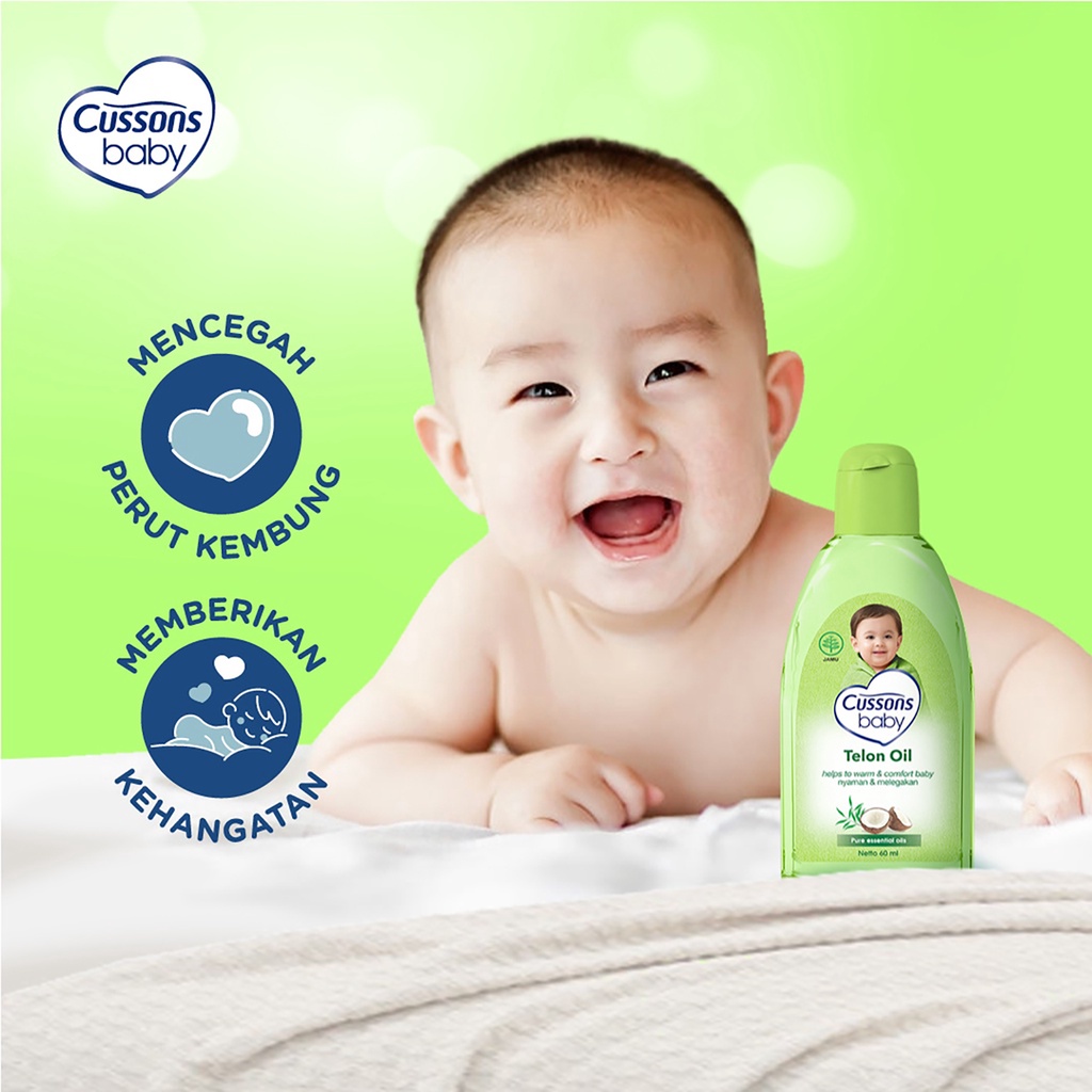 Bisa COD Cussosn Baby Telon Oil / Telon Oil Plus / Minyak Telon Plus 8 Hours Protection Anti Nyamuk 60ml