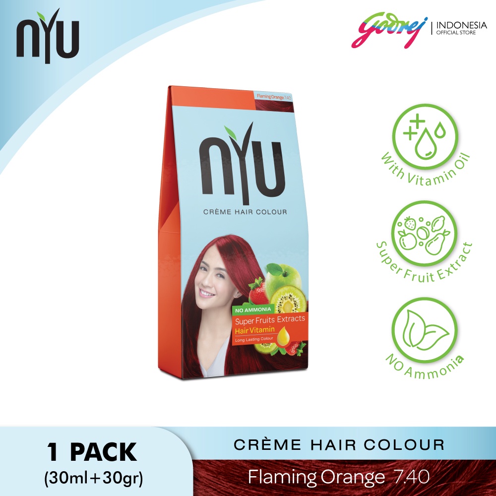 NYU Creme Hair Colour Flaming Orange - Pewarna Rambut