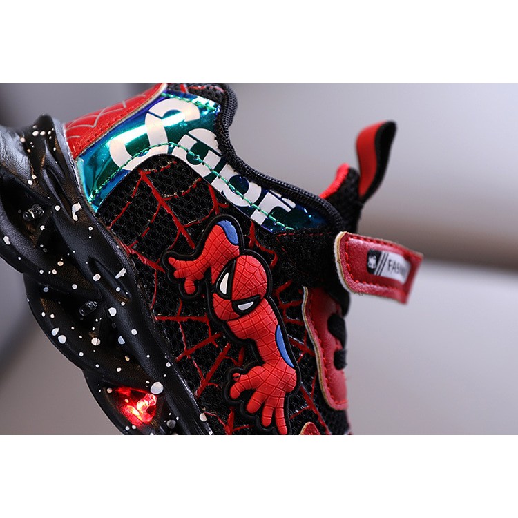 Sepatu Sneakers LED Keren Anak-anak Model NEW Spiderman / VENOM Terbaru Import