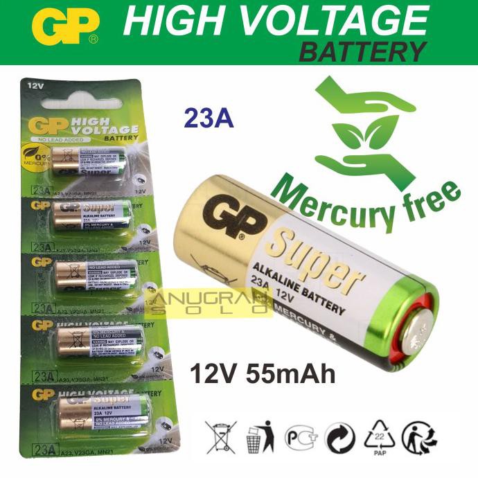 Battery 12V Gp 23A Battery Super Alkaline Gp23A Battery Remote Mobil Ansol362