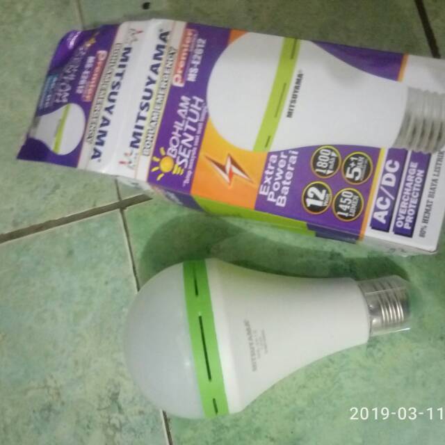 lampu emergency / bohlam sentuh mitsuyama 7 watt