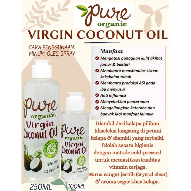 Pure Organic VCO Virgin Coconut Oil Murni