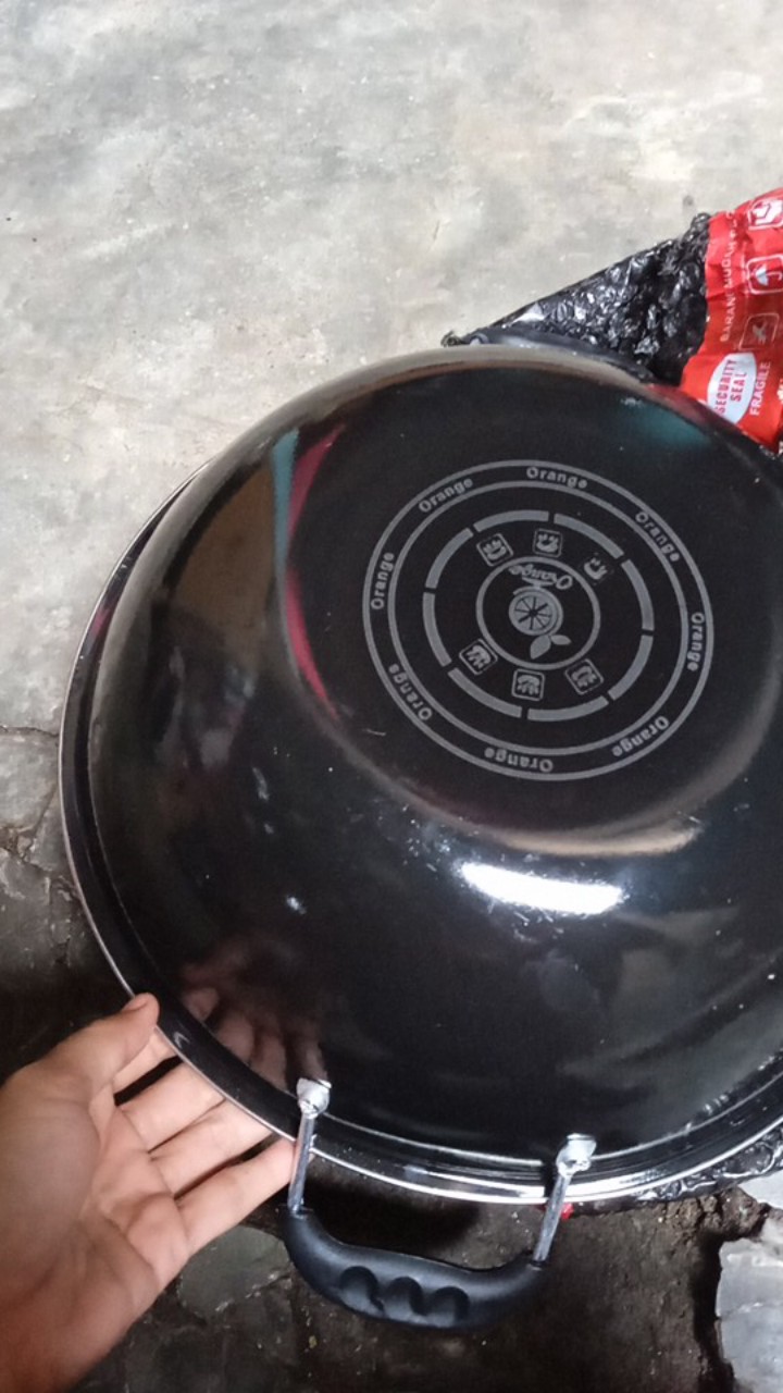 Wajan Cekung Anti Lengket Mudah Dibersihkan Wajan Super Besar  Muat Daging 10kg Gratis Bubble Wrap
