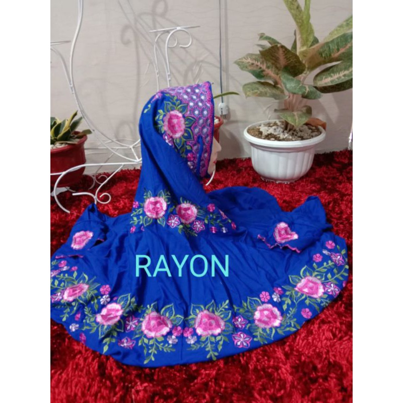 MUKENA RAYON TERUSAN DEWASA BORDIR KOMPUTER / RUKUH LAJURAN MOTIF / GROSIR MUKENAH RAYON PREMIUM COD