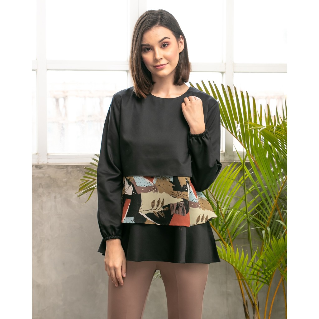 CERIA TOP - Atasan Blouse Wanita / Blouse Hangout Kantoran Nyaman / Baju Hijab - Sherwood Clothing