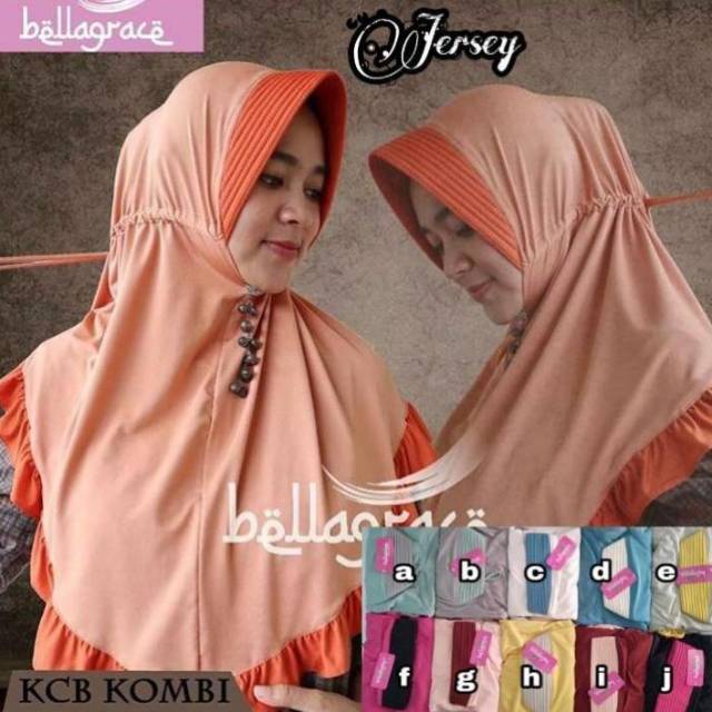 Jilbab instan serut belakang