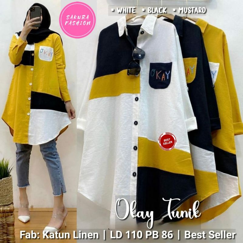 OKAY TUNIK BY SAKURA•KATUN LINEN LD 110 PB 86