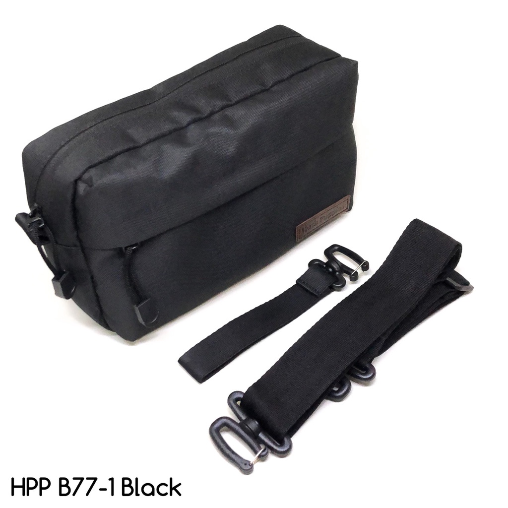 clutch pria hushpuppies B77-1 black premium quality best seller clutch cowok