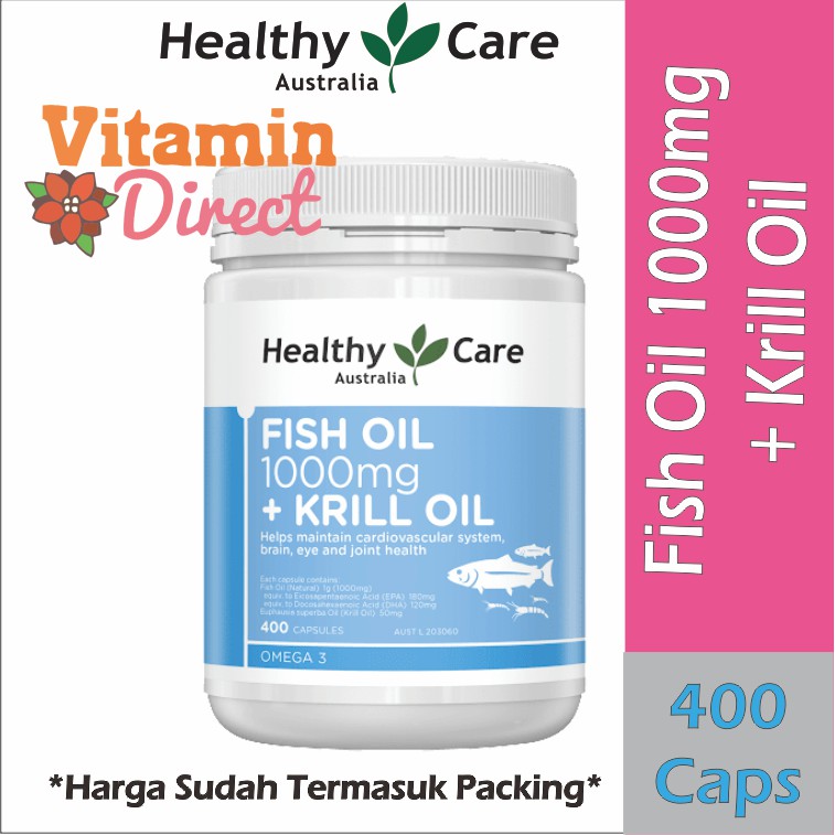 Healthy Care Fish Oil 1000mg & Krill Oil 400 Capsules