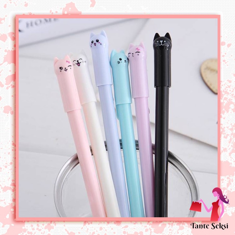 

Pulpen ATK Sekolah Cat Tail/ Pen Karakter Kucing Lucu Unik Pena Bolpoin Ballpoint