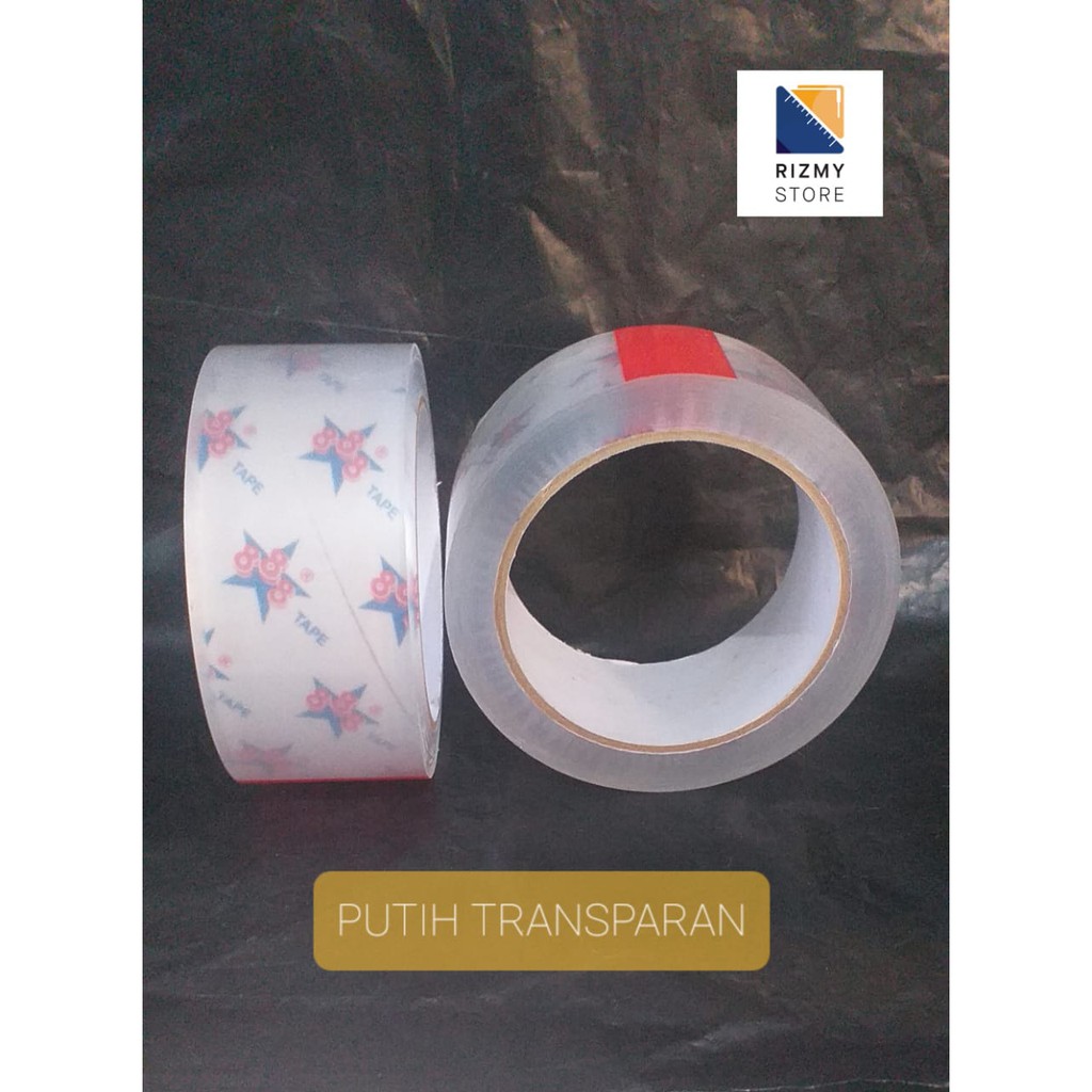 

[MURAH] Isolasi Solatip Besar 45 mm X 100 Yard Warna Bening Transparan