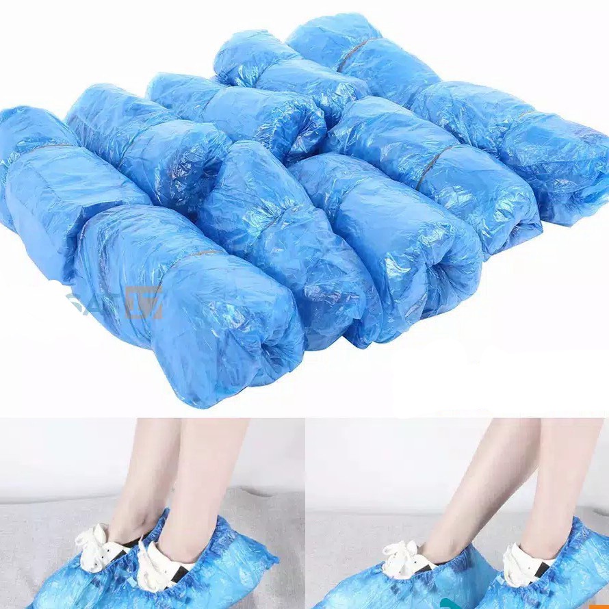 [ISI 5 PASANG / 10 BUAH] SARUNG SEPATU PLASTIK / JAS HUJAN SEPATU / SHOE COVER