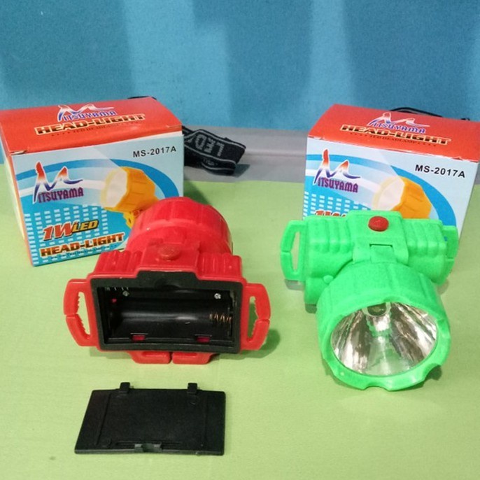 Senter Kepala Murah 1 Watt Led Mitsuyama MS-2017A kualitas bagus harga Murah