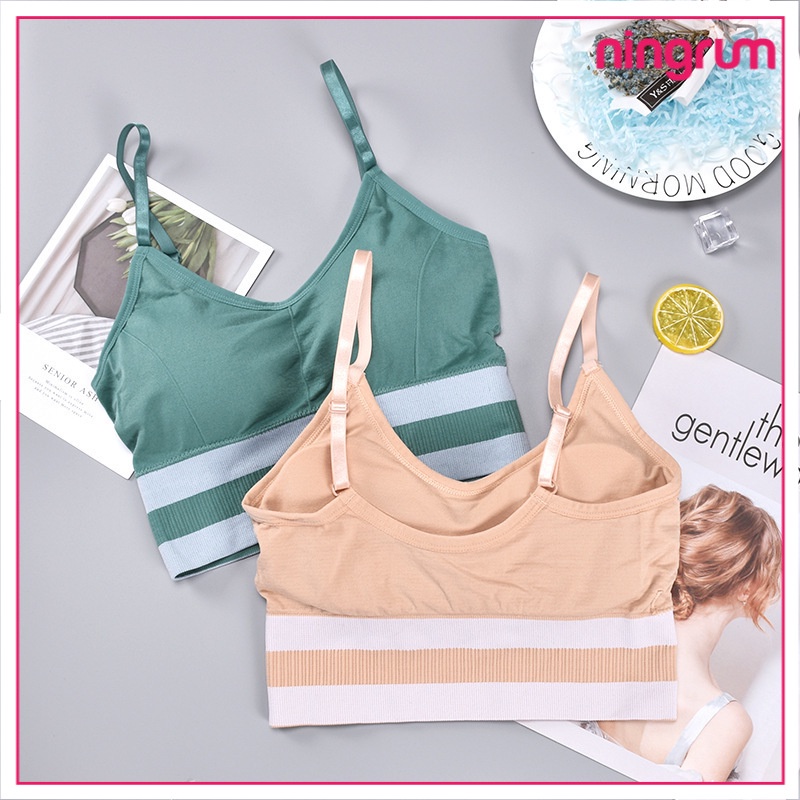 Ningrum Pakaian Dalam Bra Wanita BH Wanita Seksi bra sport wanita anti-sweat breathable yoga jogging - 2036