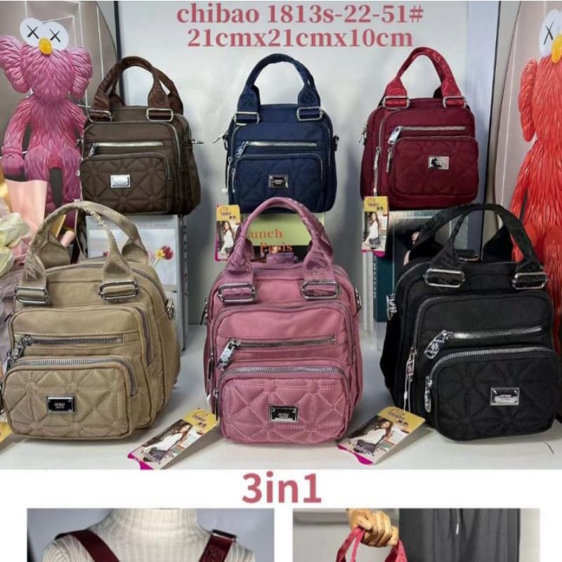 (Bisa cod)Tas wanita chibao import bisa ransel/selempang/tenteng termurah 1813s