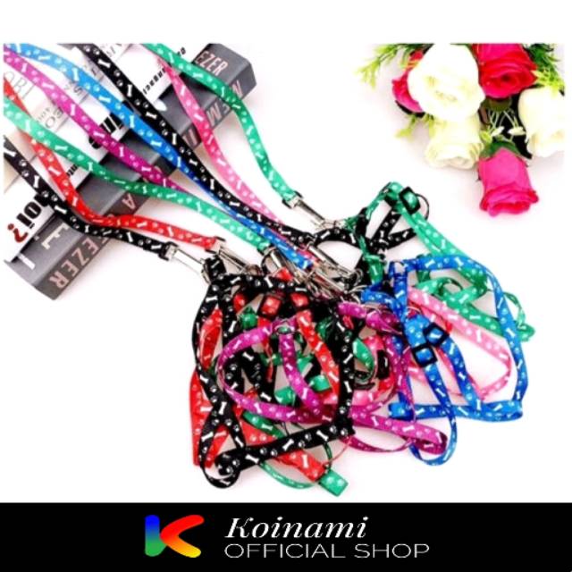 Motif Tulang TALI HARNESS KUCING ANJING / AKSESORIS KUCING / AKSESORIS ANJING / import / KOINAMI