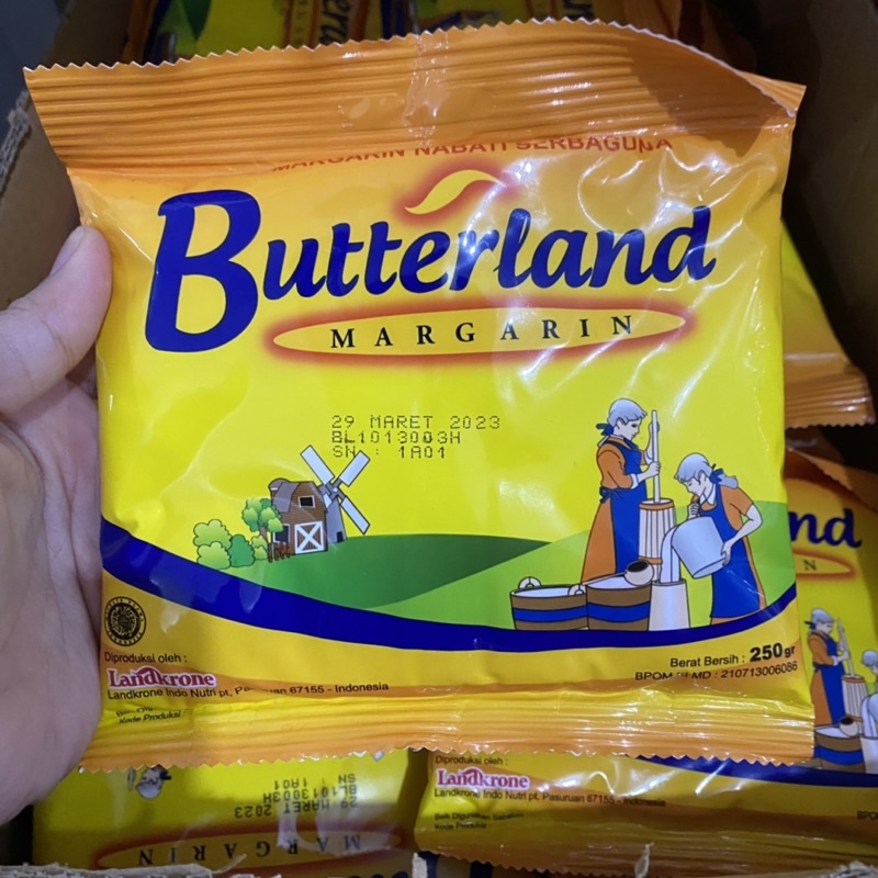 Jual BUTTERLAND MARGARINE PREMIUM 250GR Shopee Indonesia