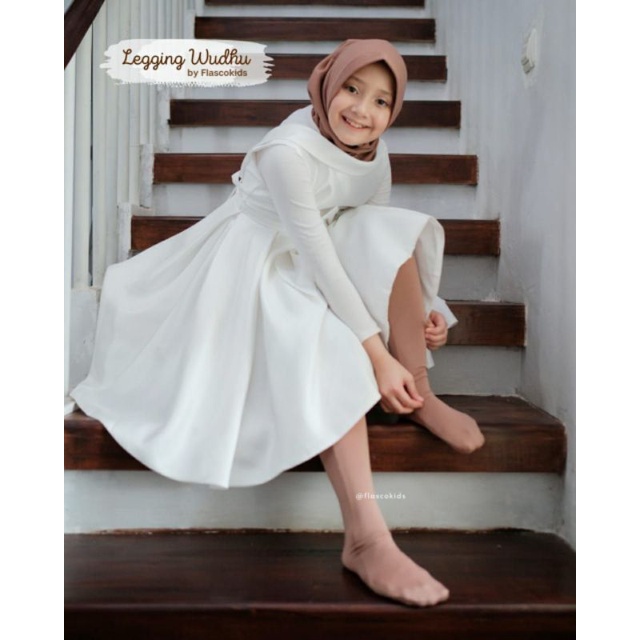 Legging Wudhu Anak Spandex Nylon Premium Flasco 4-10T